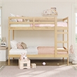 Pemberley Row Solid Wood Natural Pine Bunk Bed Twin Over Twin 77.5