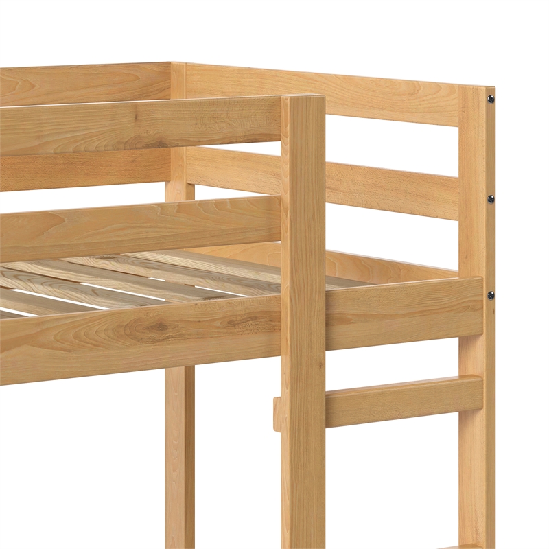 Pemberley Row Solid Wood Natural Pine Bunk Bed Twin Over Twin 77.5