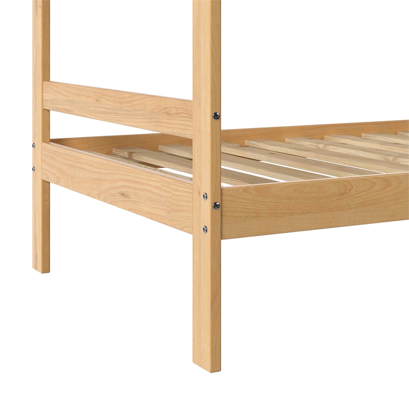 Pemberley Row Solid Wood Natural Pine Bunk Bed Twin Over Twin 77.5