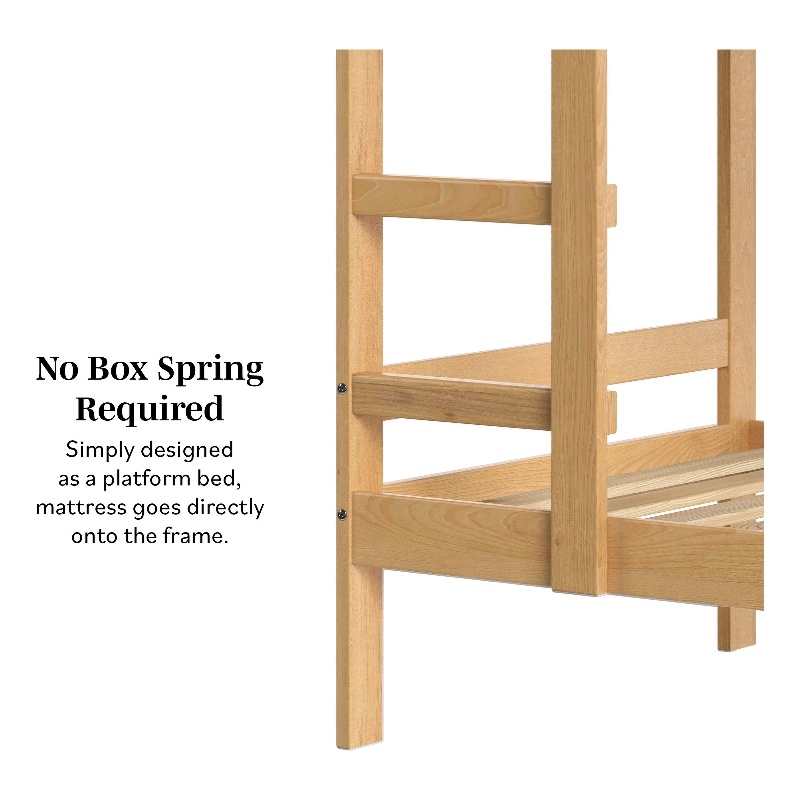 Pemberley Row Solid Wood Natural Pine Bunk Bed Twin Over Twin 77.5