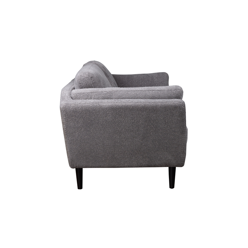 Pemberly Row Modern / Contemporary Boucle Fabric Sofa in Gray