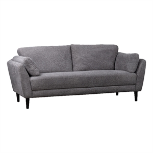Pemberly Row Modern / Contemporary Boucle Fabric Sofa in Gray