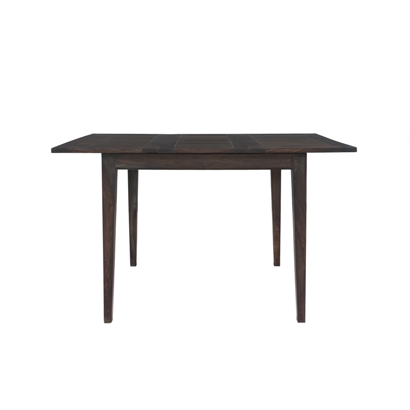 Pemberly Row Solid Wood Butterfly Ext. Counter Table in Gray