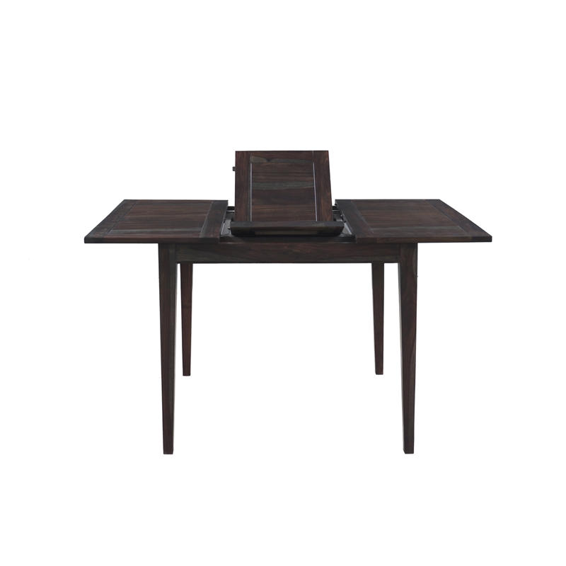 Pemberly Row Solid Wood Butterfly Ext. Counter Table in Gray