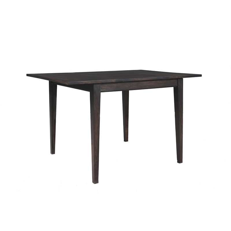 Pemberly Row Solid Wood Butterfly Ext. Counter Table in Gray