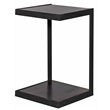 Pemberly Row Contemporary Solid Sheesham Wood C Table in Gray (Set of 2)