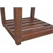 Pemberly Row Contemporary Solid Wood End Table in Brown Finish