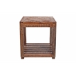 Pemberly Row Contemporary Solid Wood End Table in Brown Finish