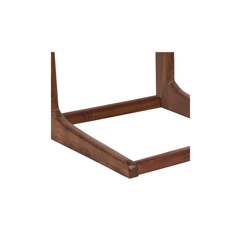 Pemberly Row Transitional Solid Wood End Table in Brown Finish (Set of 2)