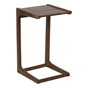 Pemberly Row Transitional Solid Wood End Table in Brown Finish (Set of 2)