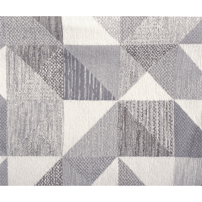 Pemberly Row Soft Chenille Reversible Fabric Sectional in Gray