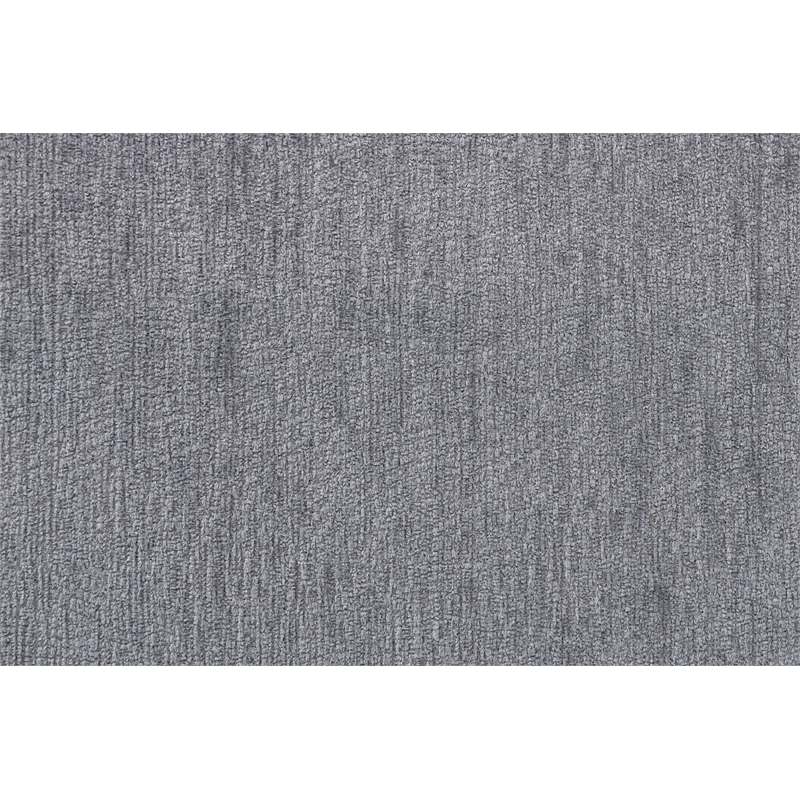 Pemberly Row Soft Chenille Reversible Fabric Sectional in Gray
