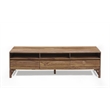 Pemberly Row Contemporary Solid Sheesham Wood TV Stand in Brown