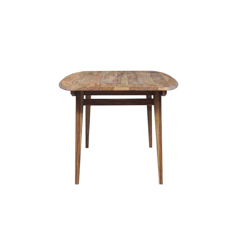 Pemberly Row Modern Solid Sheesham Wood Dining Table in Natural