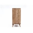 Pemberly Row Contemporary Solid Sheesham Wood Bar in Light Brown