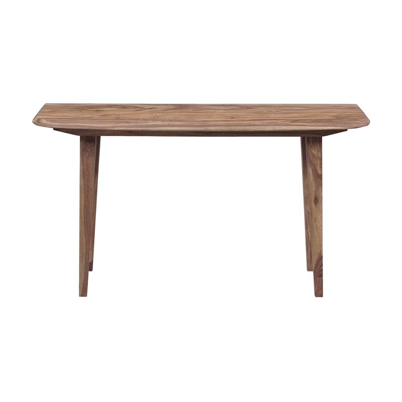 Pemberly Row Modern Solid Sheesham Wood Console Table in Natural