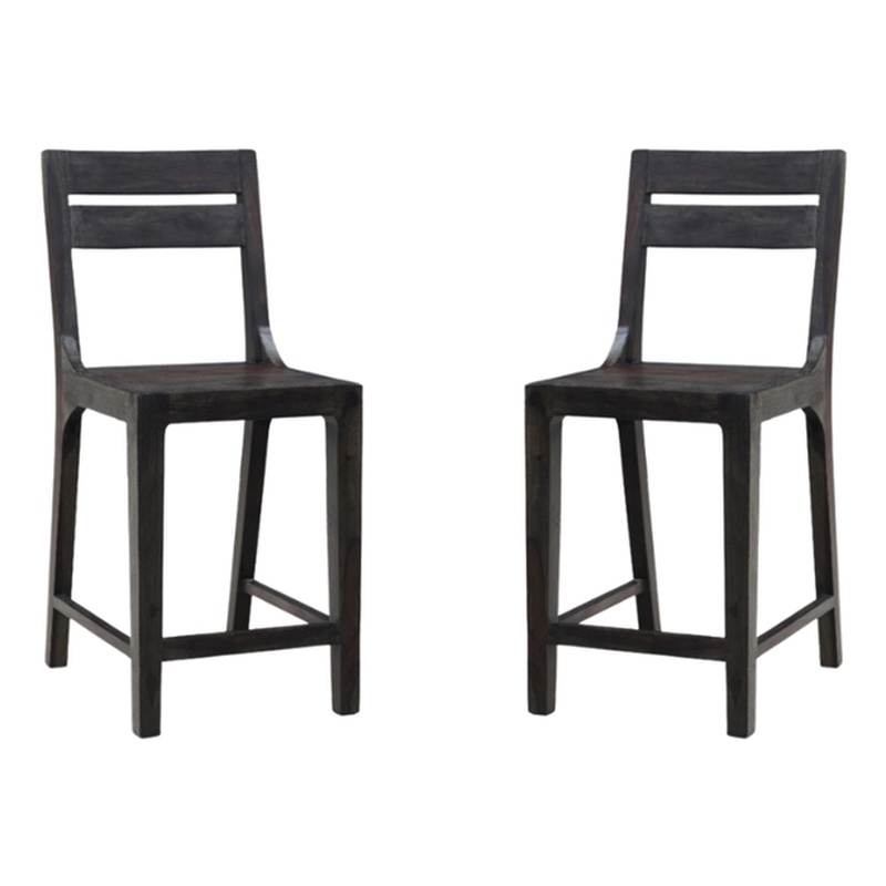 Pemberly Row Set of 2 Solid Sheesham Wood 24