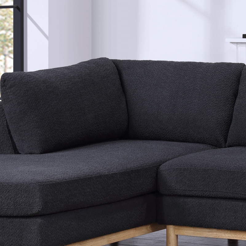 Pemberly Row Black Sherpa Fabric 124
