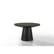 Pemberley Row Wood Ebony Black Coffee, End and Console Table Set Round Natural Wood Grain Variation Unassembled