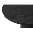 Pemberley Row Wood Ebony Black Coffee, End and Console Table Set Round Natural Wood Grain Variation Unassembled