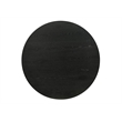 Pemberley Row Wood Ebony Black Coffee, End and Console Table Set Round Natural Wood Grain Variation Unassembled