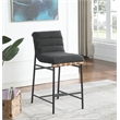 Pemberly Row Modern Dark Gray Boucle Fabric Counter Height Chair