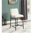 Pemberley Row Boucle Fabric White Counter Height Chair Rectangular Fully Assembled 26.38