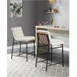 Pemberley Row Boucle Fabric White Counter Height Chair Rectangular Fully Assembled 26.38