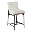 Pemberley Row Boucle Fabric White Counter Height Chair Rectangular Fully Assembled 26.38
