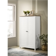 Pemberly Row 2-Door Engineered Wood Storage Cabinet in White