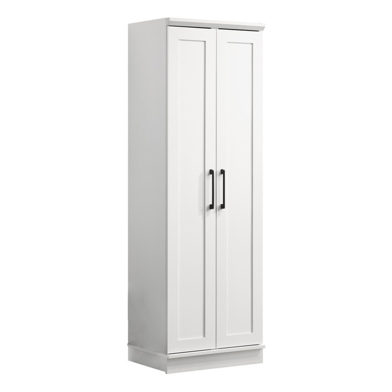 Pemberly Row 2-Door Engineered Wood Storage Cabinet in White