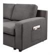 Pemberly Row Gray Fabric 7-Seater U-Shape Sectional Sofa Chaise with Pocket