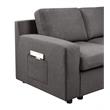 Pemberly Row Gray Fabric 7-Seater U-Shape Sectional Sofa Chaise with Pocket