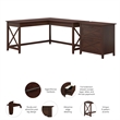 Pemberly Row 60W L Shaped Desk with 2 Drawer Lateral File Cabinet