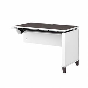 Pemberly Row Engineered Wood 3 Position Sit to Stand Return - White & Storm Gray