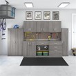 Pemberly Row Engineered Wood Garage Storage Cabinet with Doors in Platinum Gray