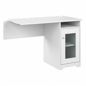 Pemberly Row Desk Return with Storage in White - Engineered Wood