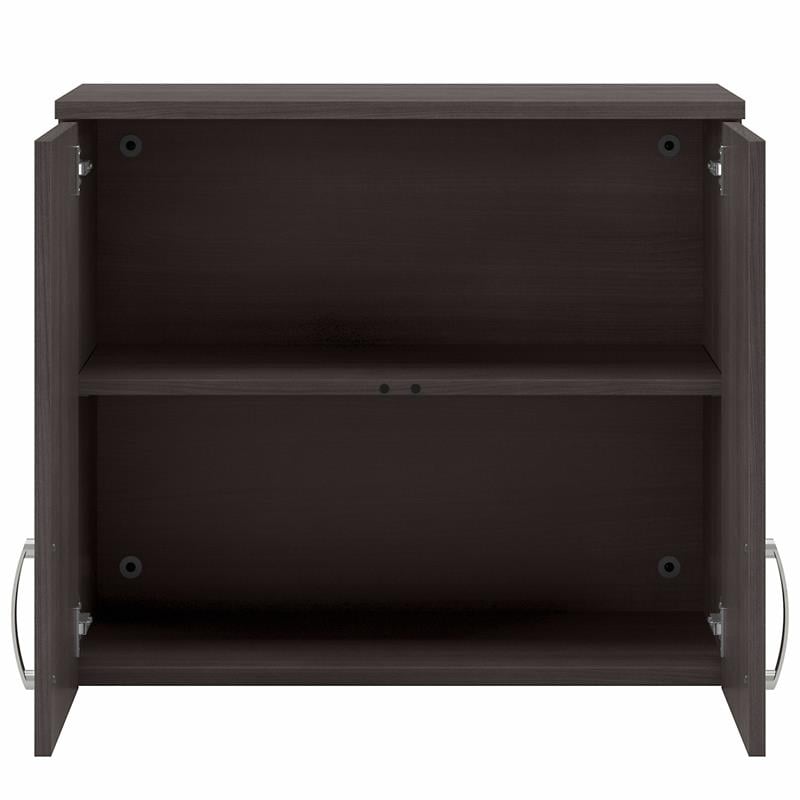 Pemberly Row Garage Wall Cabinet with Doors in Storm Gray - Engineered Wood