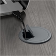 Pemberly Row 3 Position Sit to Stand Desk Return in Modern Gray