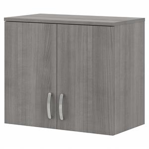 Pemberly Row Garage Wall Cabinet with Doors in Platinum Gray - Engineered Wood