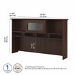 Pemberly Row Modern 60W Hutch in Modern Walnut - Engineered Wood