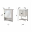 Pemberly Row Engineered Wood Double Vanity Set with Sinks in White