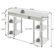 Pemberly Row Modern No-Tools Student Desk in Blue Wood Finish