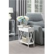 Pemberly Row Modern Electric Flip-Top Table in White Wood Finish
