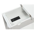 Pemberly Row Modern Electric Flip-Top Table in White Wood Finish