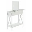 Pemberly Row Modern Electric Flip-Top Table in White Wood Finish