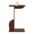 Pemberly Row Contemporary Magazine C End Table in Espresso Wood
