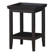 Pemberly Row Modern / Contemporary End Table in Black Wood Finish