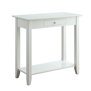 Pemberly Row Modern / Contemporary Hall Table in White Wood Finish