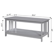 Pemberly Row Modern / Contemporary Coffee Table in Gray Wood Finish